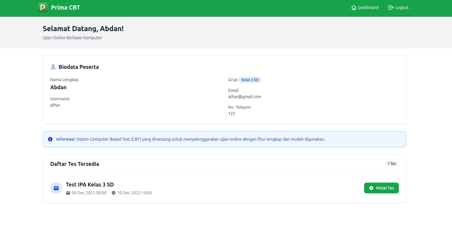 PrimaCBT — Platform Ujian Online & Computer Based Test Modern dan Terpercaya