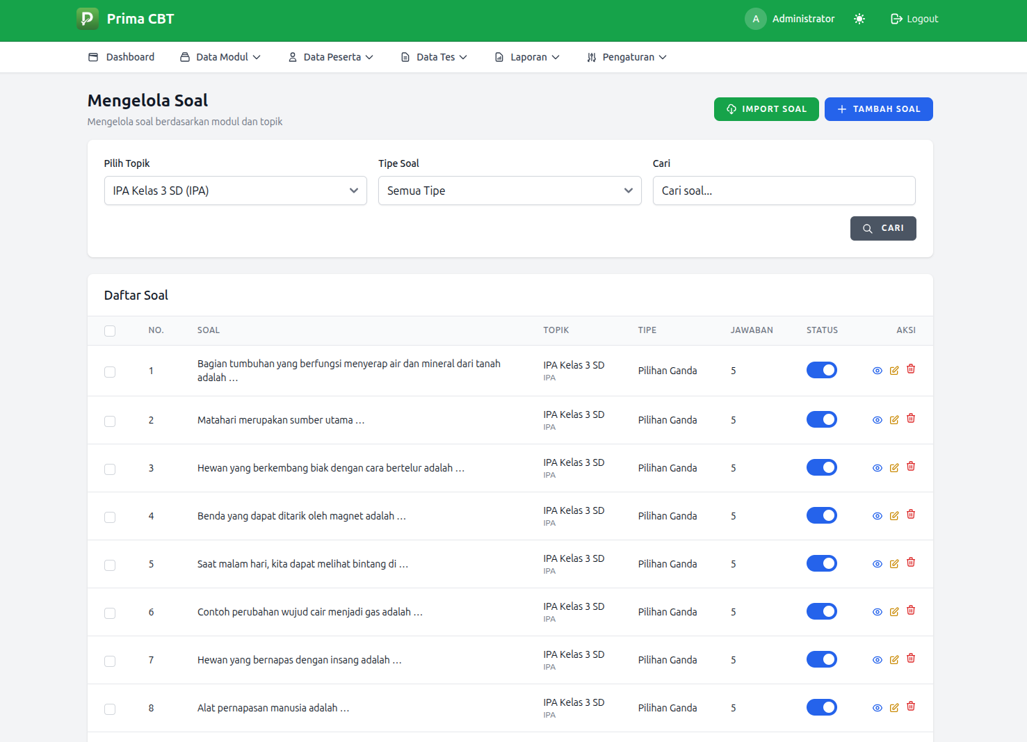 PrimaCBT — Platform Ujian Online & Computer Based Test Modern dan Terpercaya